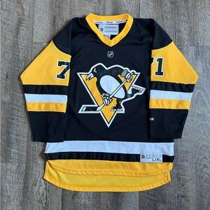 Pittsburgh‎ Penguins #71 Malkin Hockey NHL Reebok Jersey YOUTH Size L/XL